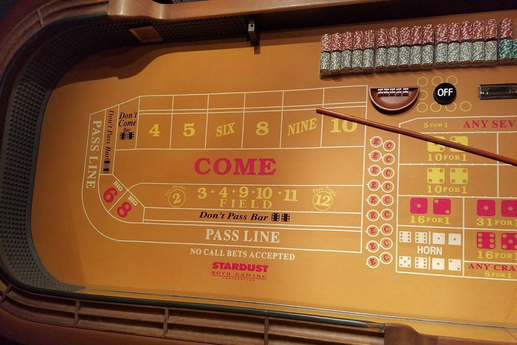 A seller on eBay is offering a craps table from the Stardust, a Las Vegas casino that opened in ...