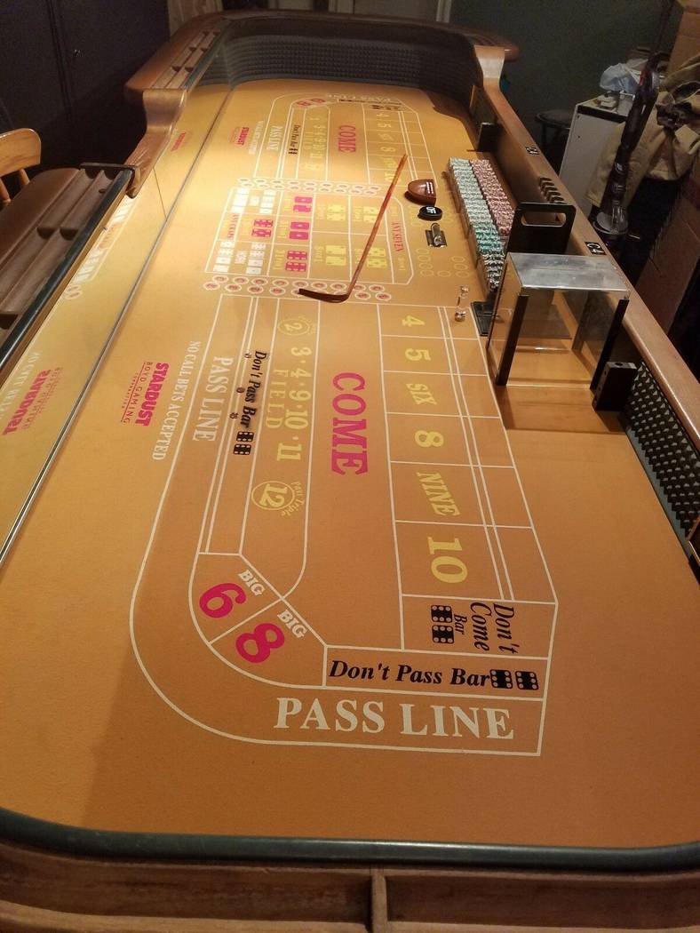 A seller on eBay is offering a craps table from the Stardust, a Las Vegas casino that opened in ...