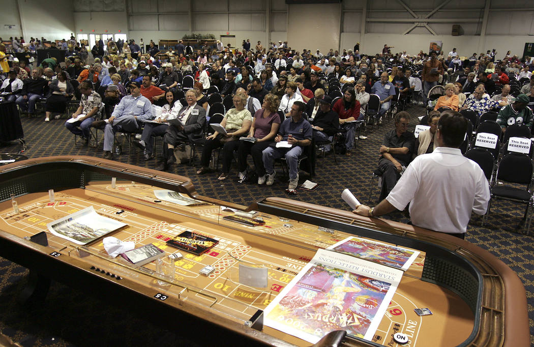 The first item to be sold at an auction in 2006 of Stardust memorabilia was the craps table tha ...