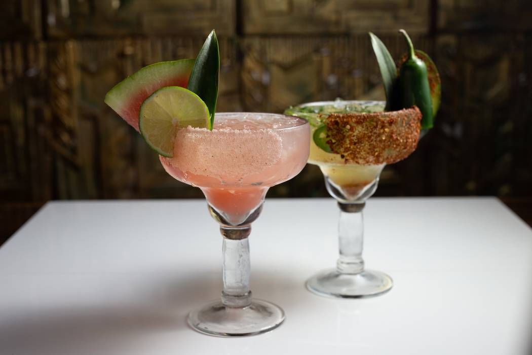 Watermelon and jalapeno-cucumber margaritas at El Dorado Cantina (El Dorado Cantina)