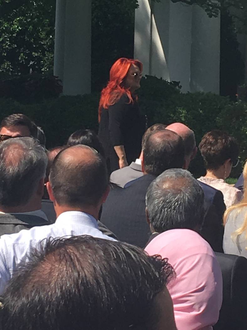 Country music star Wynonna Judd in the Rose Garden Thursday at a celebration of the National Da ...