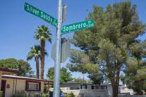 The intersection of South Silver Saddle Street and East Sombrero Drive on Friday, April 26, 201 ...