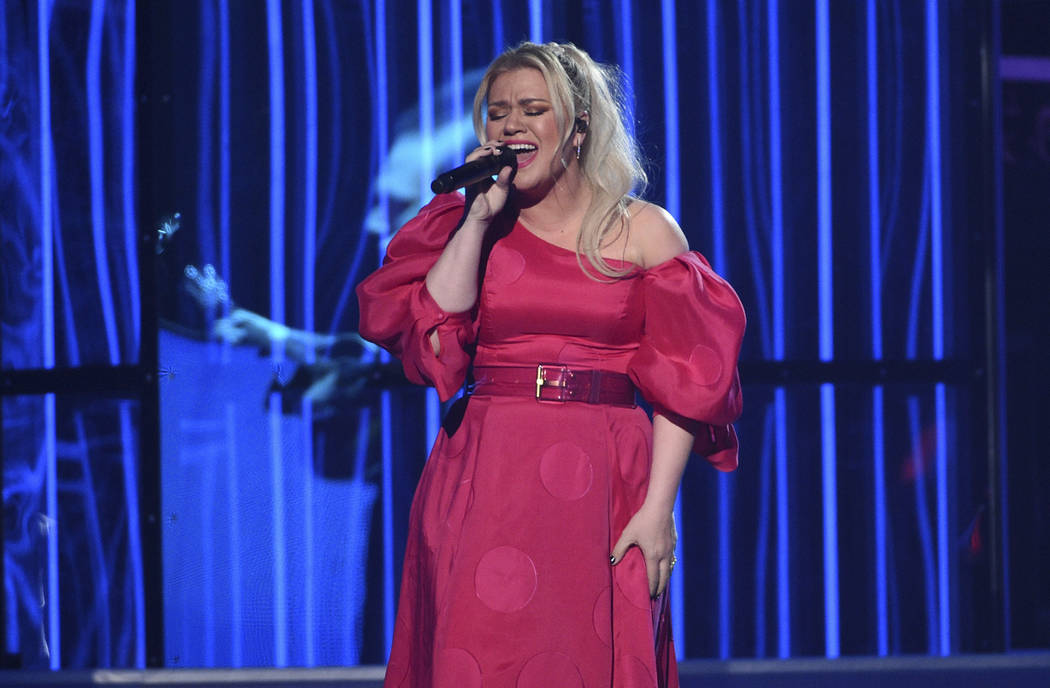 Kelly Clarkson performs "Broken & Beautiful" at the Billboard Music Awards on Wednesday, May 1, ...