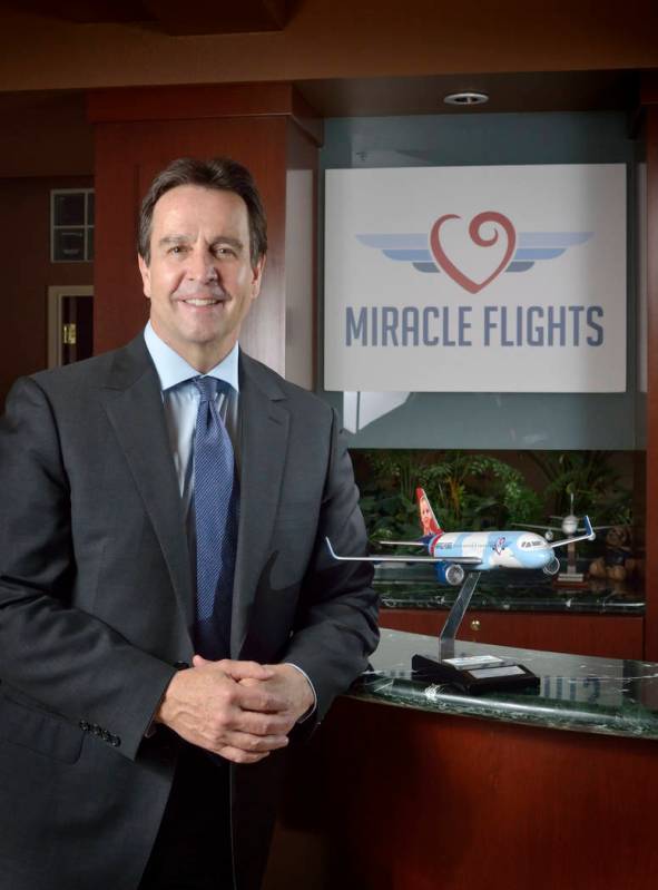 Mark Brown, CEO of Miracle Flights, is shown at the organization’s offices at 5740 S. Ea ...