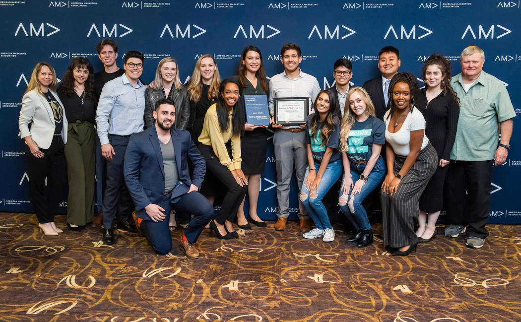 UNLV American Marketing Association team members are seen at the American Marketing Association ...