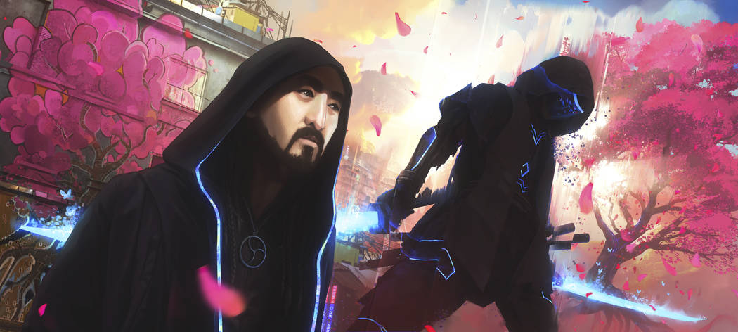 This image provided by Steve Aoki shows a scene from his comic book "Neon Future." Th ...