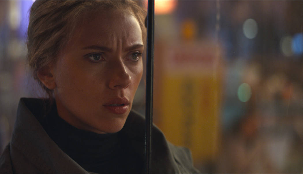 This image released by Disney shows Scarlett Johansson in a scene from "Avengers: Endgame. ...