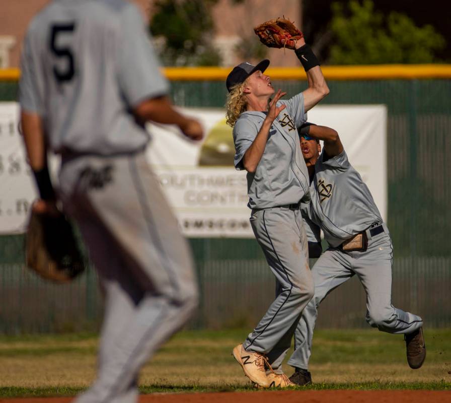 Spring Valley's Chasyn Love (23) looks in a pop fly versus Liberty during the first round of th ...