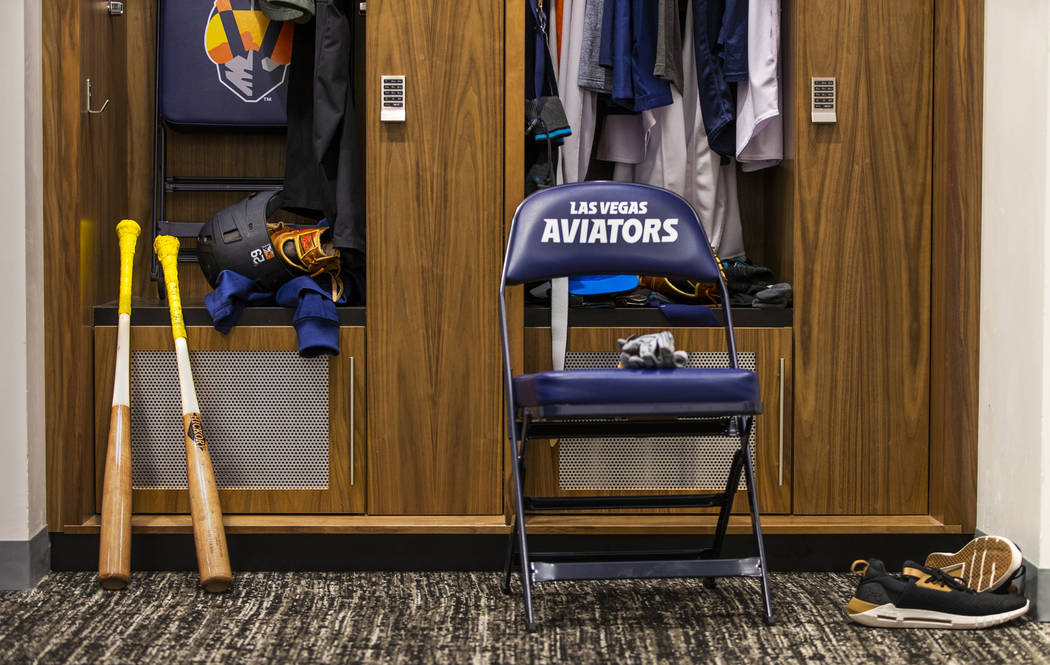 The Aviators clubhouse at the Las Vegas Ballpark is one of many amenities to help players devel ...