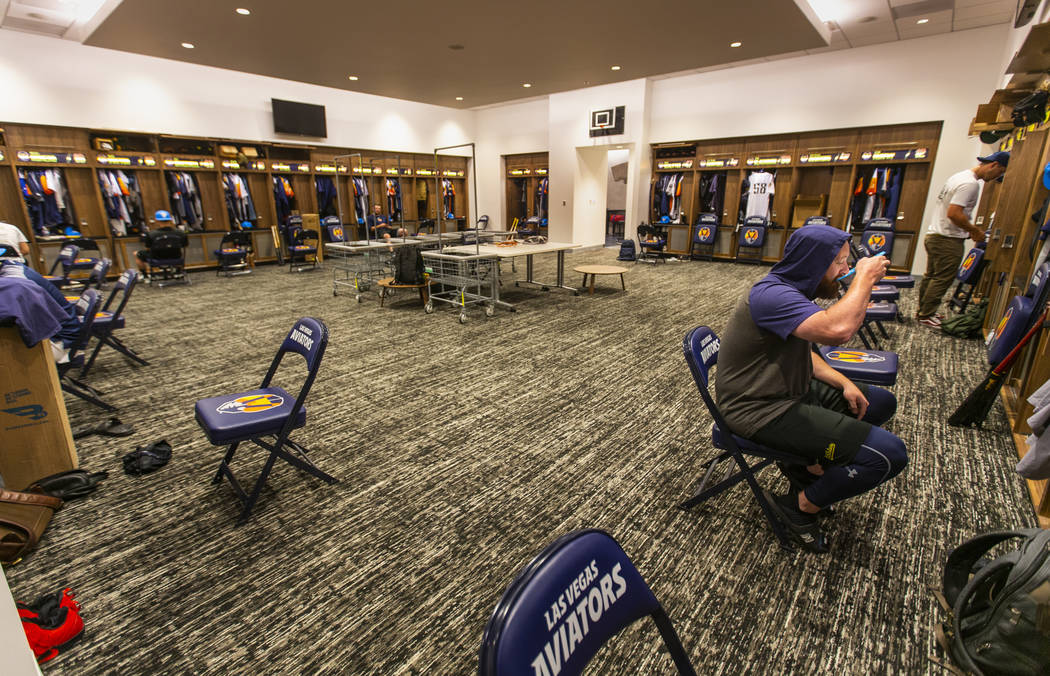 The Aviators clubhouse at the Las Vegas Ballpark is one of many amenities to help players devel ...