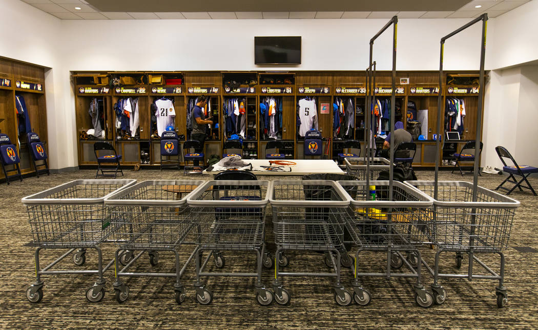 The Aviators clubhouse at the Las Vegas Ballpark is one of many amenities to help players devel ...