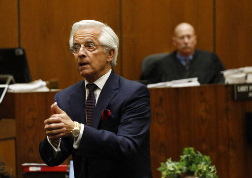 Defense attorney Daniel Nardoni, left, gives his opening statements on the trial of his client, ...