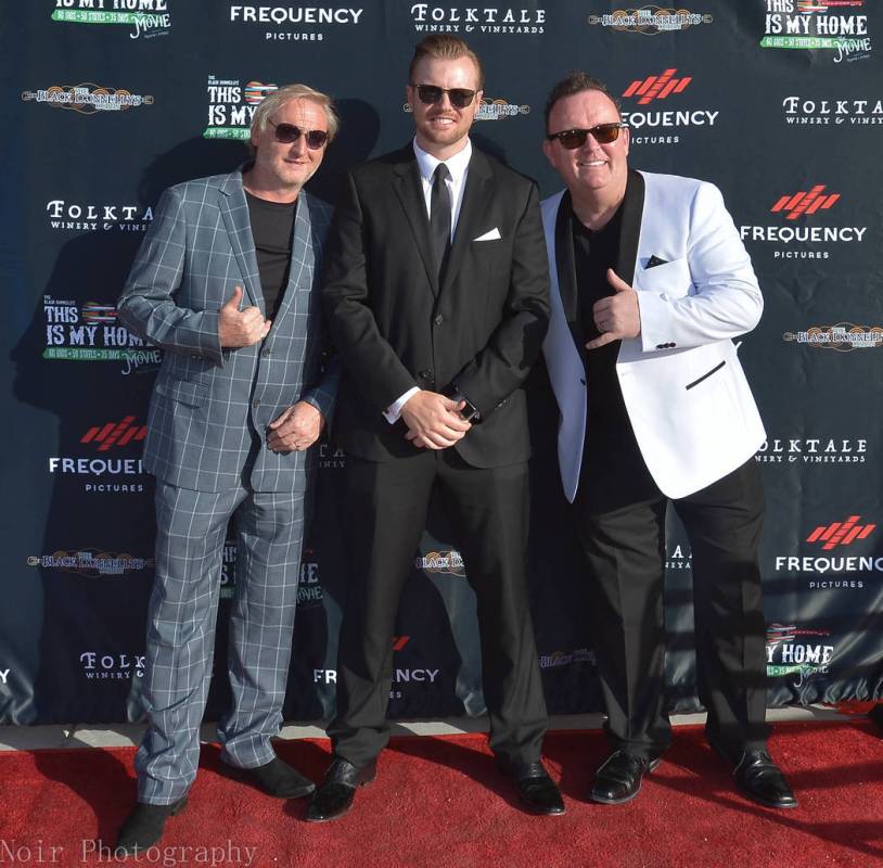 Dave Browne, from left, Karl Nickoley and Dave Rooney appear during a private screening of "Thi ...