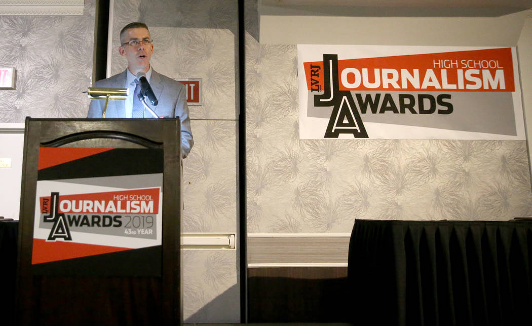 Las Vegas Review-Journal Executive Editor Glenn Cook at the 43rd annual Las Vegas Review-Journa ...