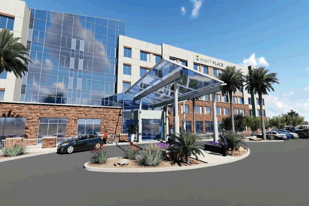 A rendering of Hyatt Place Las Vegas Silverton Village. (Silverton Hotel and Casino)