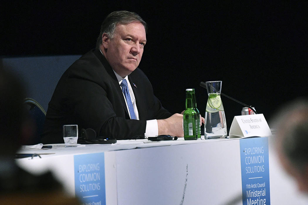 Secretary of State Mike Pompeo takes part in the 11th Ministerial Meeting of the Arctic Council ...