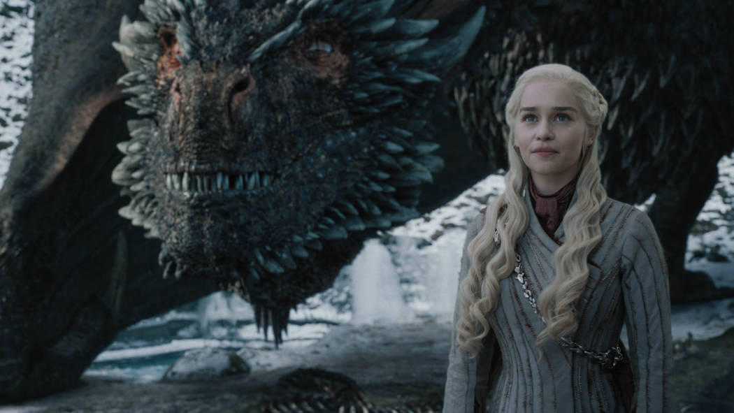 This image released by HBO shows Emilia Clarke in a scene from "Game of Thrones," tha ...