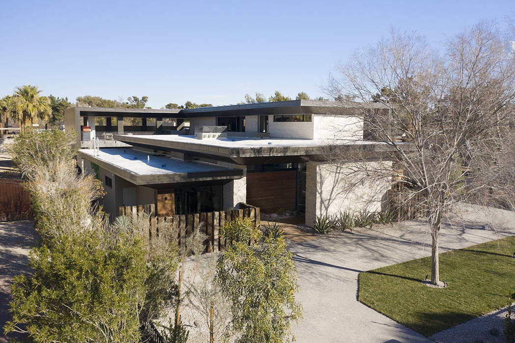 The home is sits on nearly two-acres and has an orchard in the back. (Studio G Architecture)