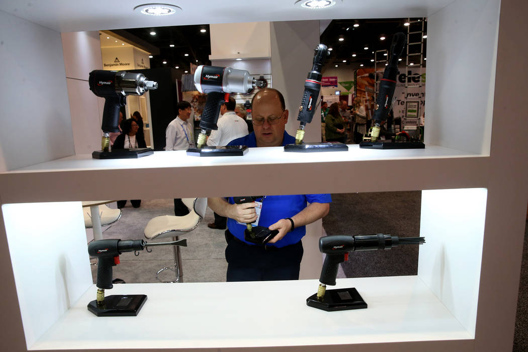 Fred Koeck of Allentown Pennsylvania checks out tools in the Concord Industrial Products Inc. b ...