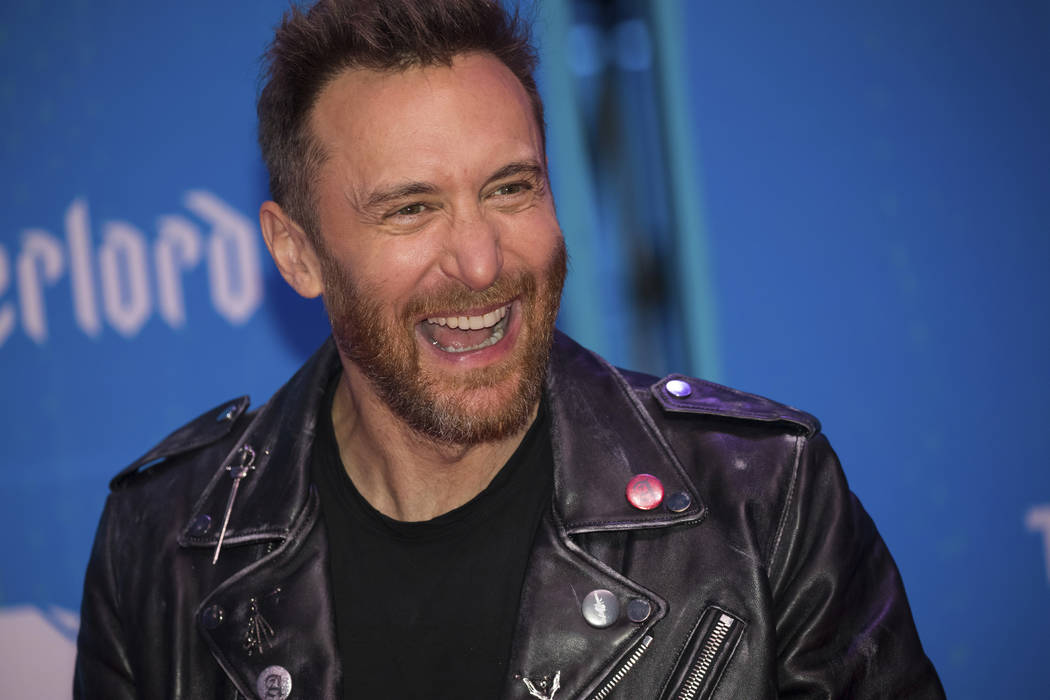 DJ David Guetta arrives at the European MTV Awards in Bilbao, Spain, Sunday, Nov. 4, 2018. (Via ...