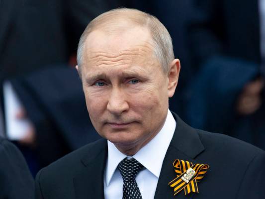 Russian President Vladimir Putin arrives to attend the Victory Day military parade to celebrate ...