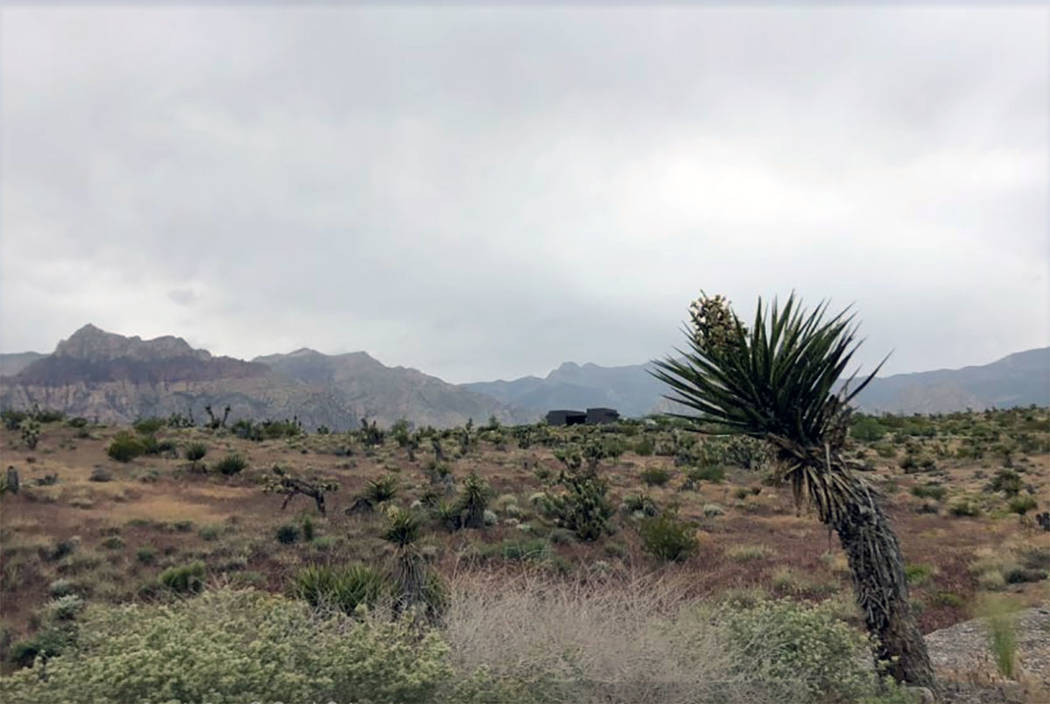 A storm approaches Red Rock Canyon near Las Vegas on Thursday, May 9, 2019. (Cassie Soto/Las Ve ...