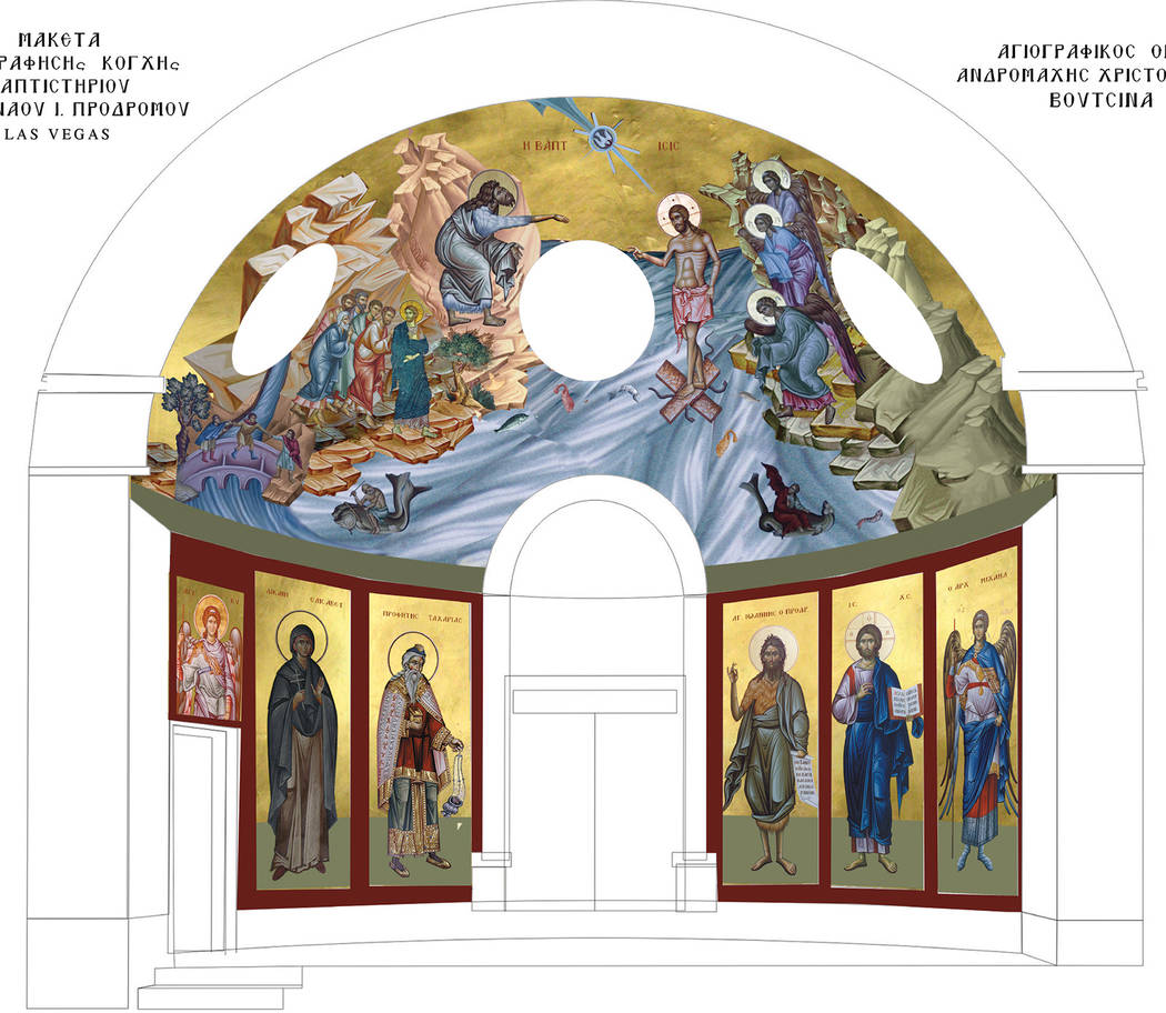 A rendering of the icons to be placed in one corner of the church. (Karen Rawlinson/St. John th ...