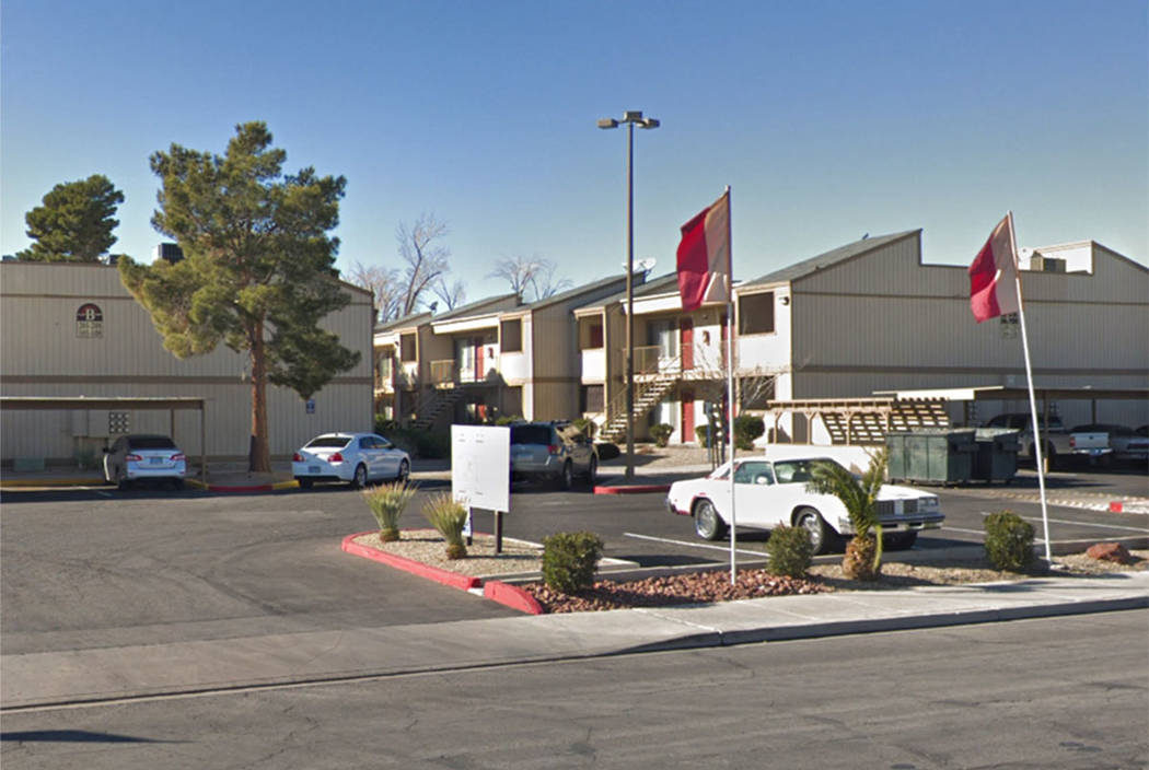 Sunset Terrace apartment complex, at 2855 N. Walnut Road, Las Vegas (Google maps)
