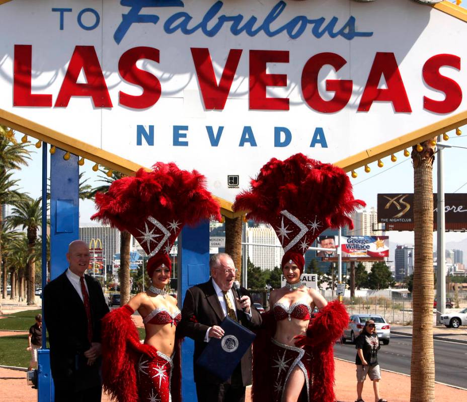Las Vegas Mayor Oscar Goodman along with Clark County Commissioner Larry Brown made a proclamat ...