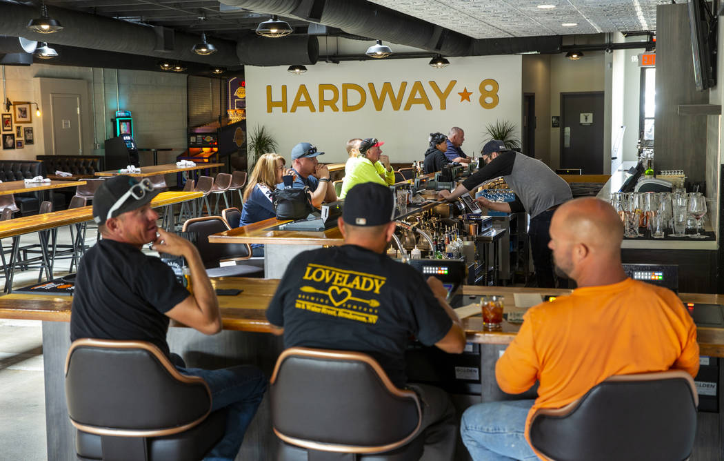 A new bar and grill called The Hardway 8 features lots of sports memorabilia including some fro ...