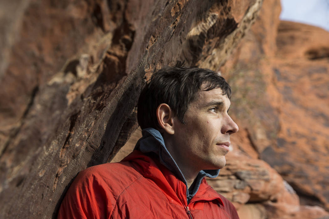 Alex Honnold at The Gallery at Red Rock Canyon on Monday, Dec. 17, 2018, in Las Vegas. Honnold, ...