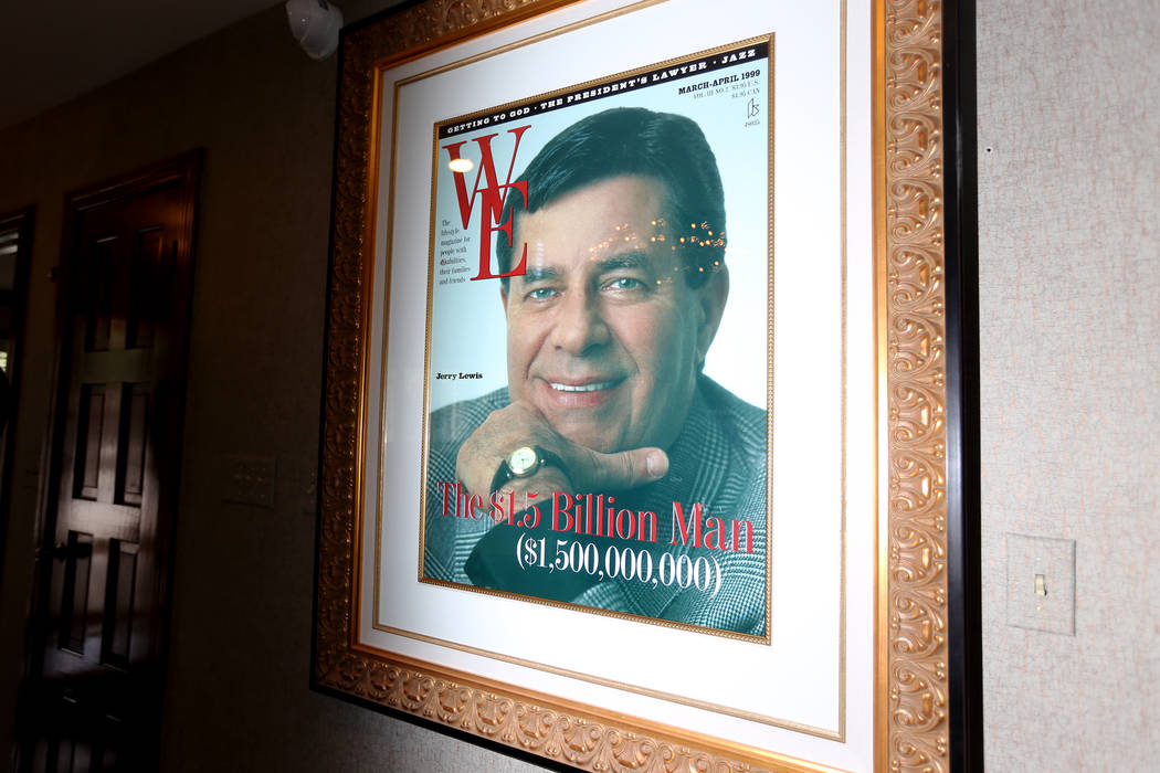 An original picture at the former home of Jerry Lewis in Las Vegas, Wednesday, May 15, 2019. Ja ...