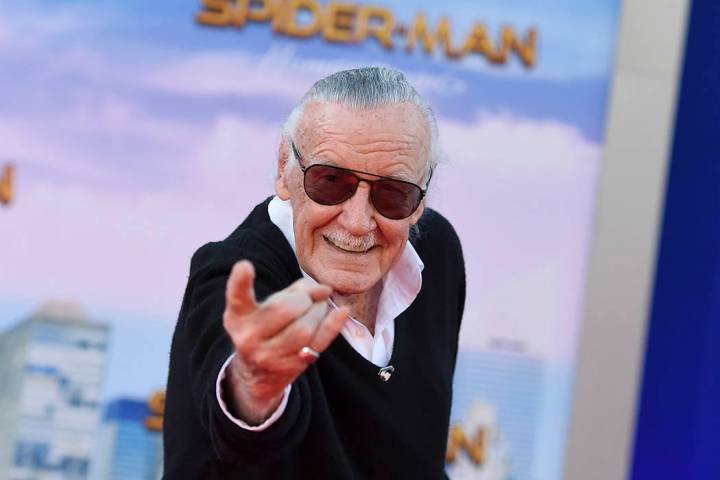 FILE - In this June 28, 2017 file photo, Stan Lee arrives at the Los Angeles premiere of " ...