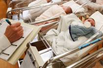 Newborn babies in the nursery of a postpartum recovery center on Feb. 16, 2017, in upstate New ...