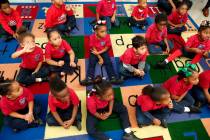 Students participate in a pre-kindergarten class at Alice M. Harte Charter School in New Orlean ...