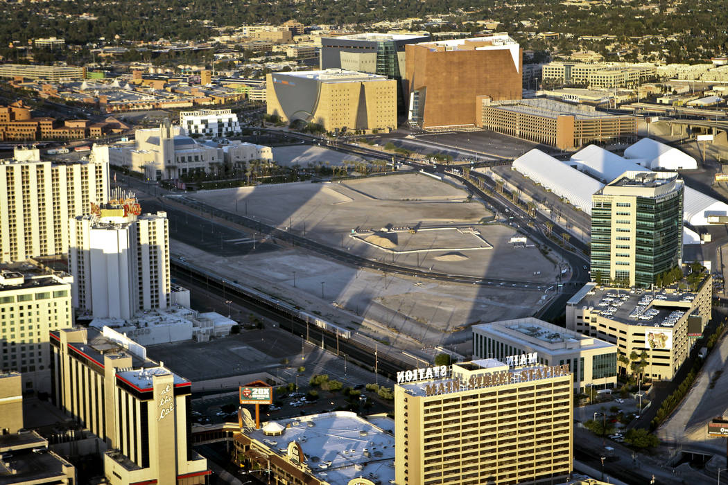 A 2012 view of Symphony Park, a 61-acre development in downtown Las Vegas. (Las Vegas Review-Jo ...