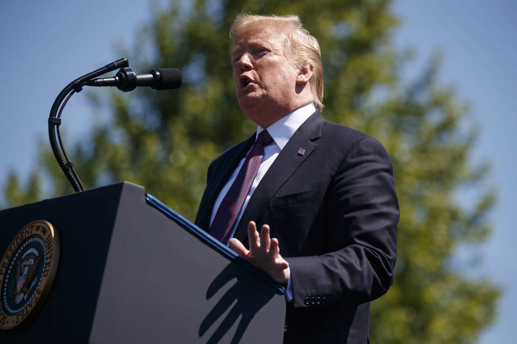 President Donald Trump speaks at the 38th Annual National Peace Officers' Memorial Service at t ...