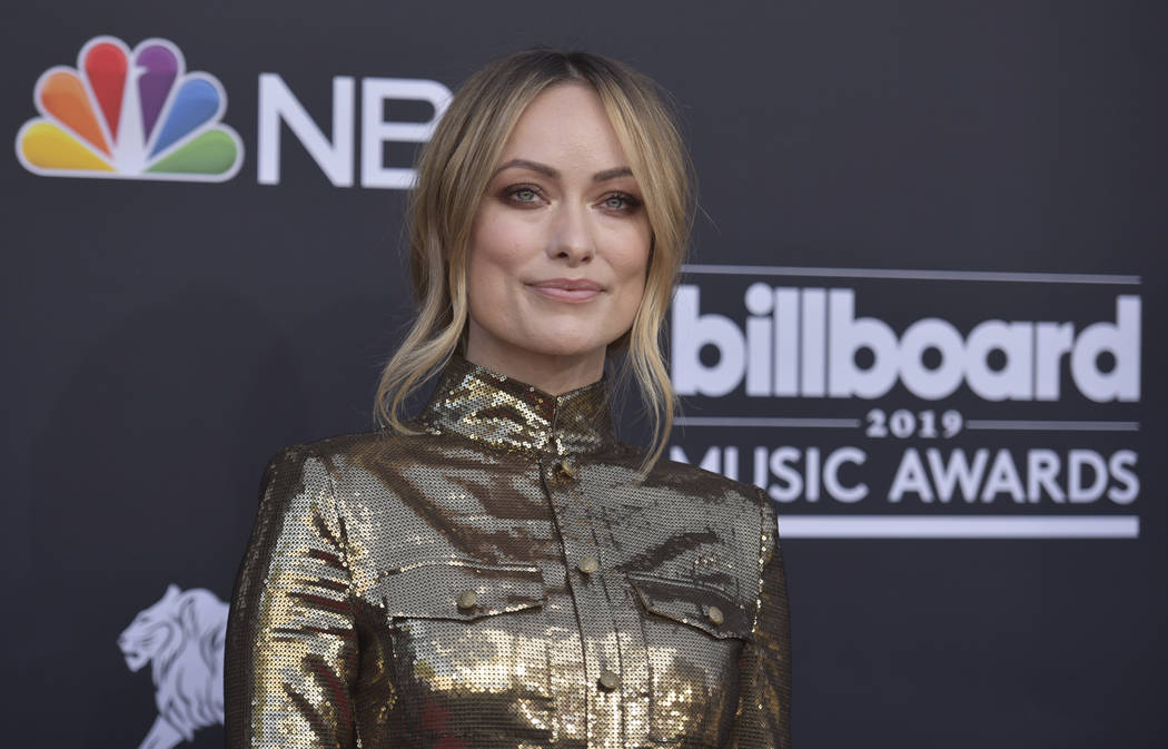 Olivia Wilde arrives at the Billboard Music Awards on May 1, 2019, at the MGM Grand Garden Aren ...