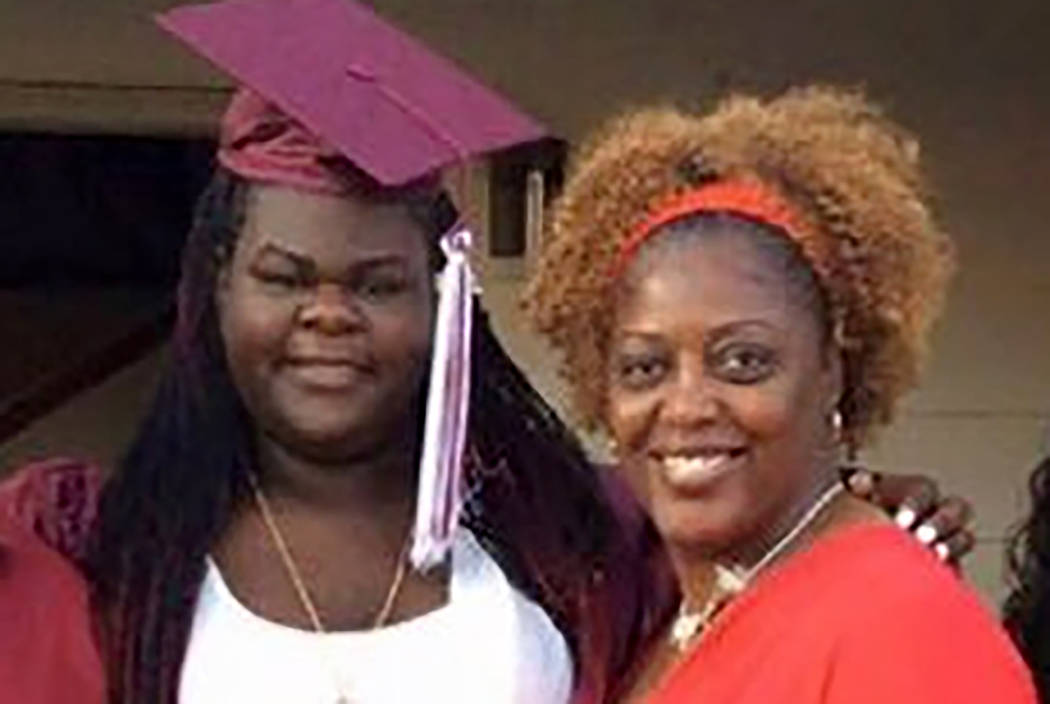 This undated photo provided by the Turner family shows Pamela Turner, right, with her daughter ...