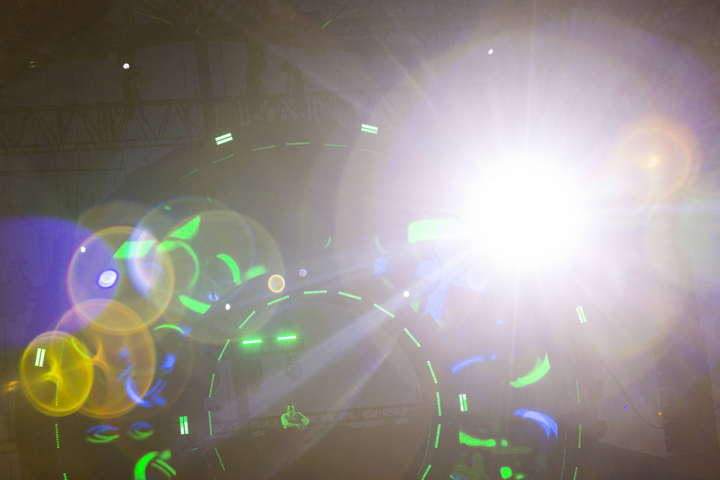 Niko Zografos performs at the Quantum Valley stage during the first day of the Electric Daisy C ...