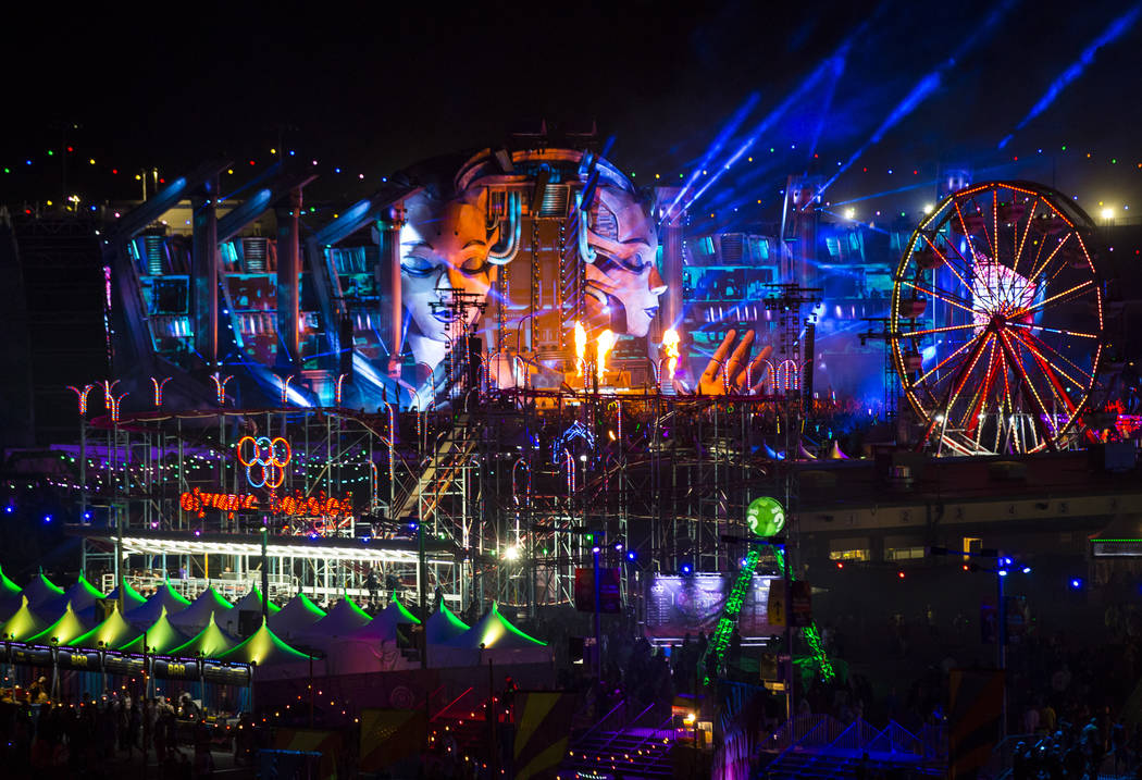 A view of the Kinetic Field stage during the first day of the Electric Daisy Carnival at the La ...