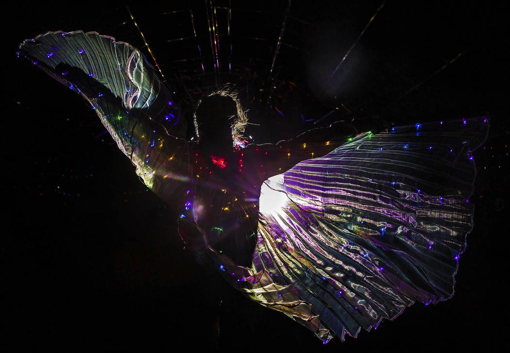 Las Vegas resident Breanna Robbins at the Quantum Valley stage on day three of Electric Daisy C ...