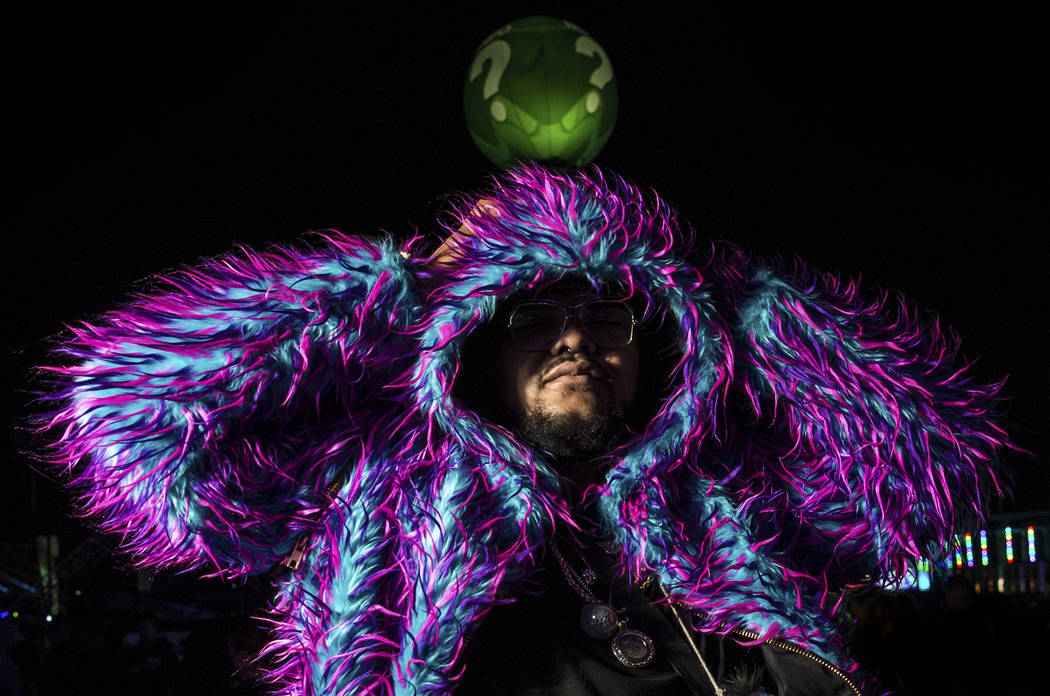 Joshua Taylor, from Sacramento, Calif., on day three of Electric Daisy Carnival at Las Vegas Mo ...