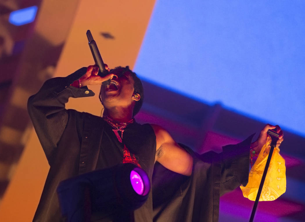 A$AP Rocky performs on the Cosmic Meadow stage during day two of Electric Daisy Carnival at Las ...