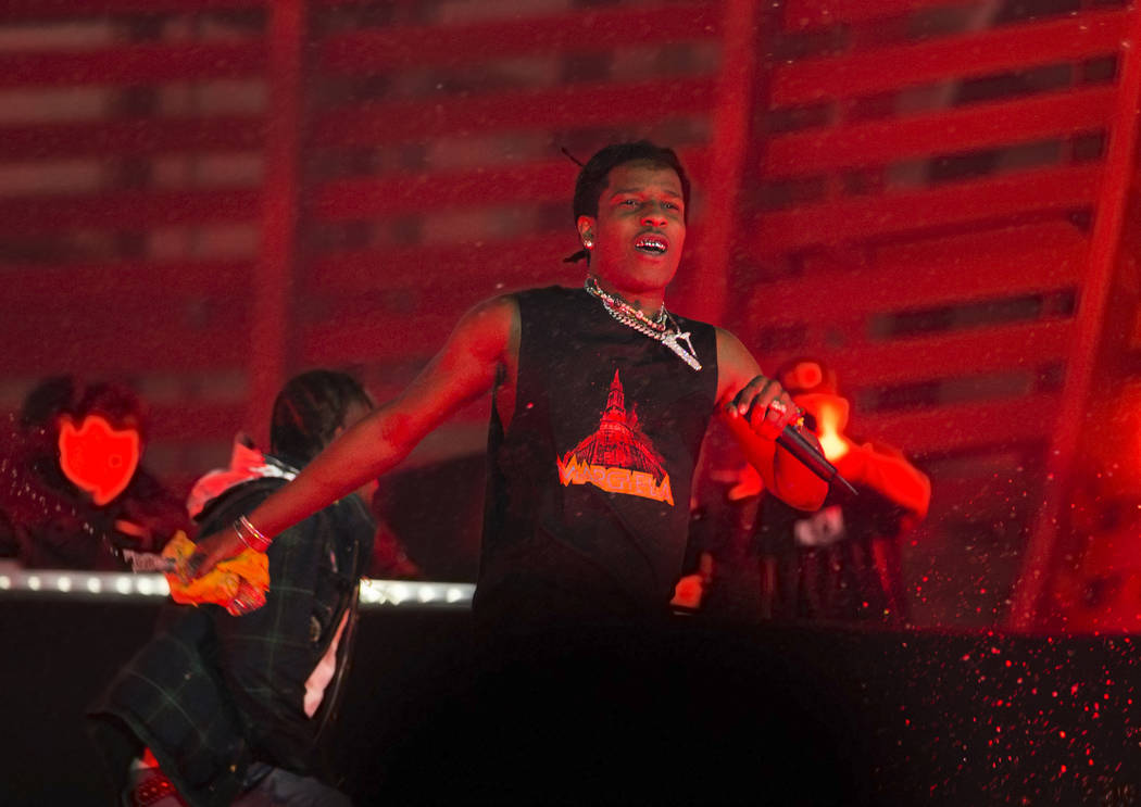 A$AP Rocky performs on the Cosmic Meadow stage during day two of Electric Daisy Carnival at Las ...