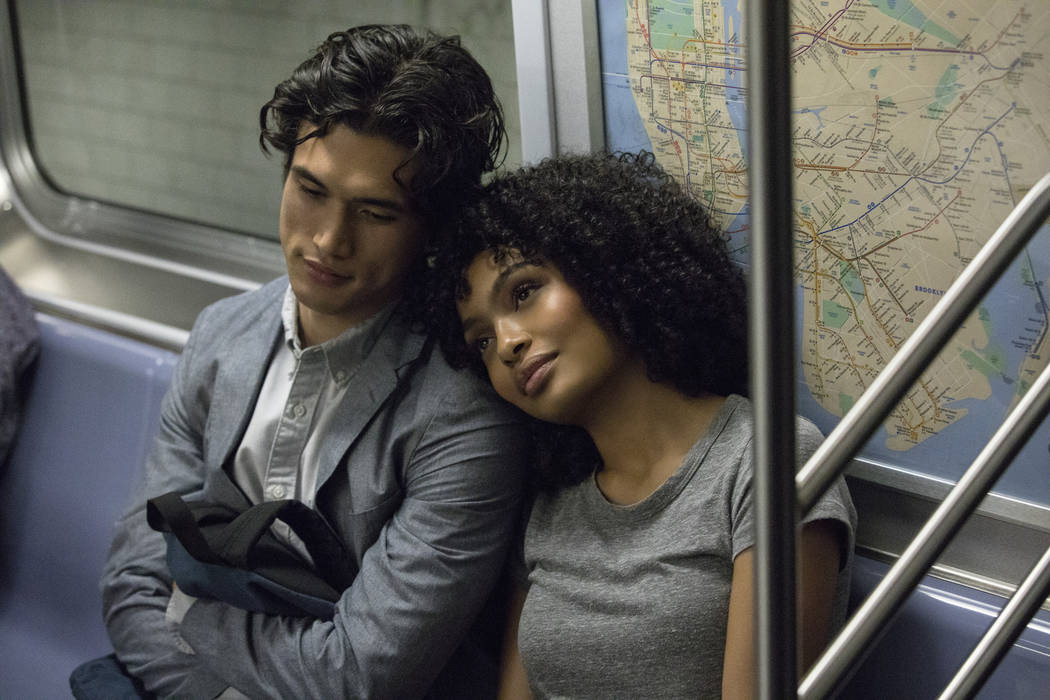 In this image released by Warner Bros. Pictures, Charles Melton, left, and Yara Shahidi appear ...