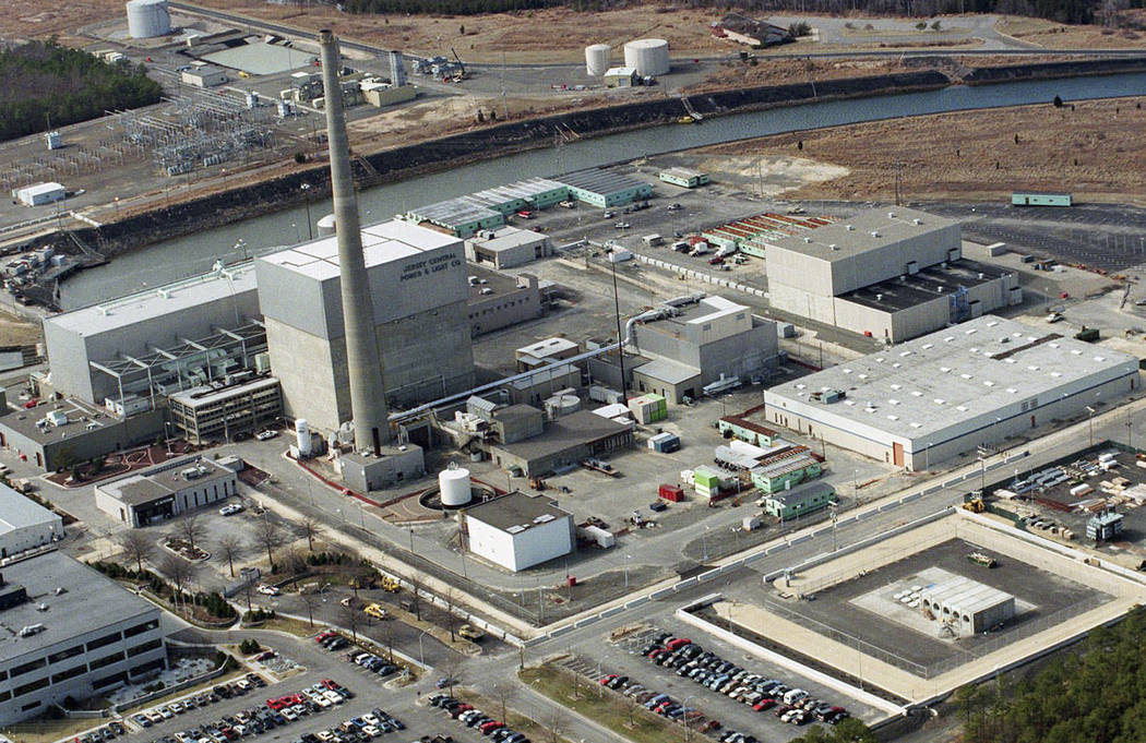 FILE - This July 8, 1998, file aerial photo shows the Oyster Creek Nuclear Generating Station i ...