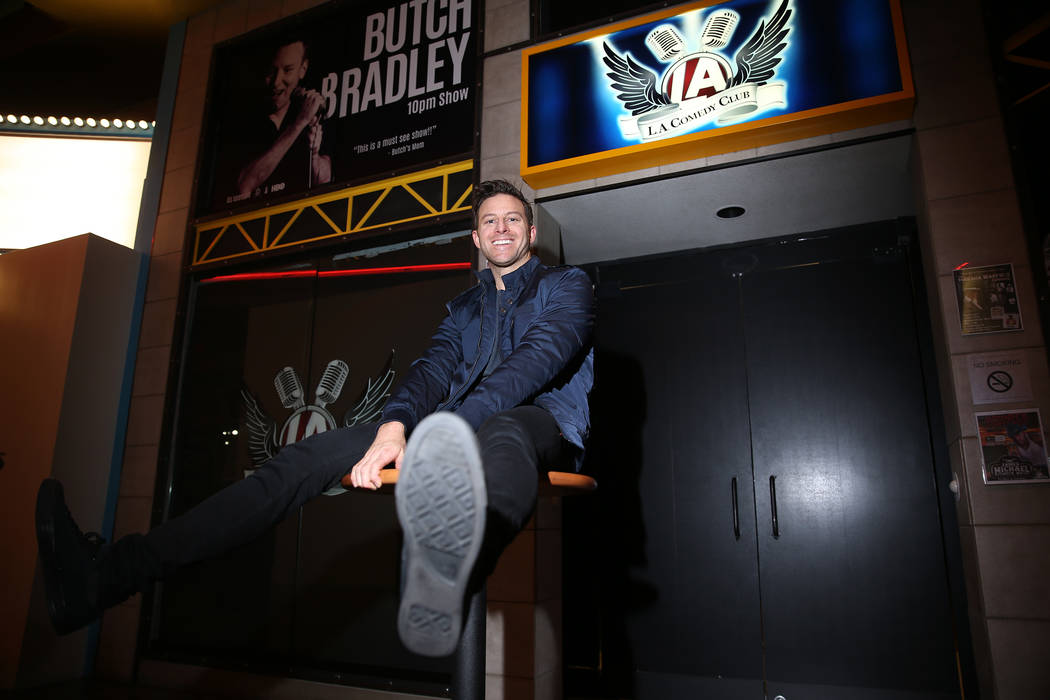 Comedia Kevan Moezzi, better known as K-von, is photographed at the L.A. Comedy Club inside the ...