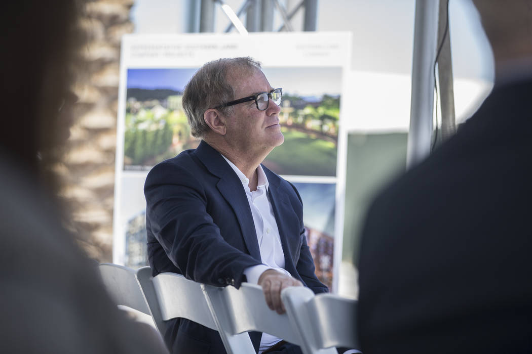 Tim Downey, CEO of Nashville, Tennessee-based Southern Land Company, listens to a speaker duri ...