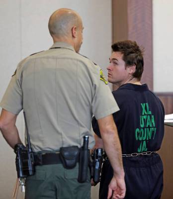 In this Feb. 28, 2019, photo, Christopher W. Cleary, 27, makes a court appearance in Provo, Uta ...